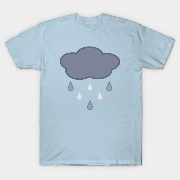 Stormy Day Rain Cloud in Light Blue T-Shirt by Kelly Gigi